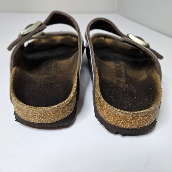 Birkenstock Arizona Gold Sandals Women's 36 5.5 Cork Footbed Vegan Straps - Picture 6 of 9